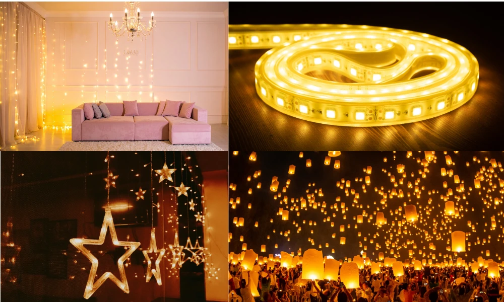 Modern LED fairy lights used for Diwali decoration